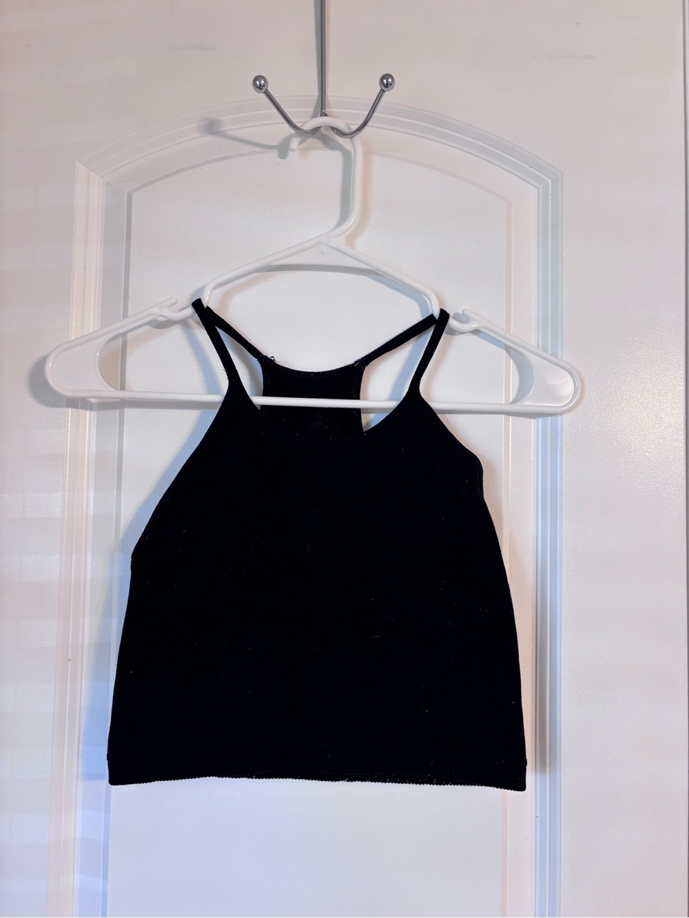 Free People Black Ribbed Halter Tank Top - Women
